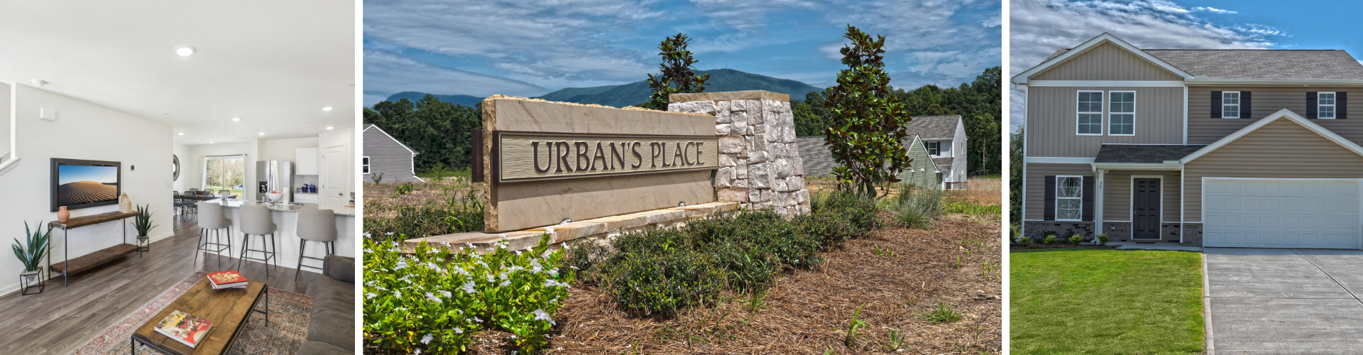 A house with a patio and a table and chairs.