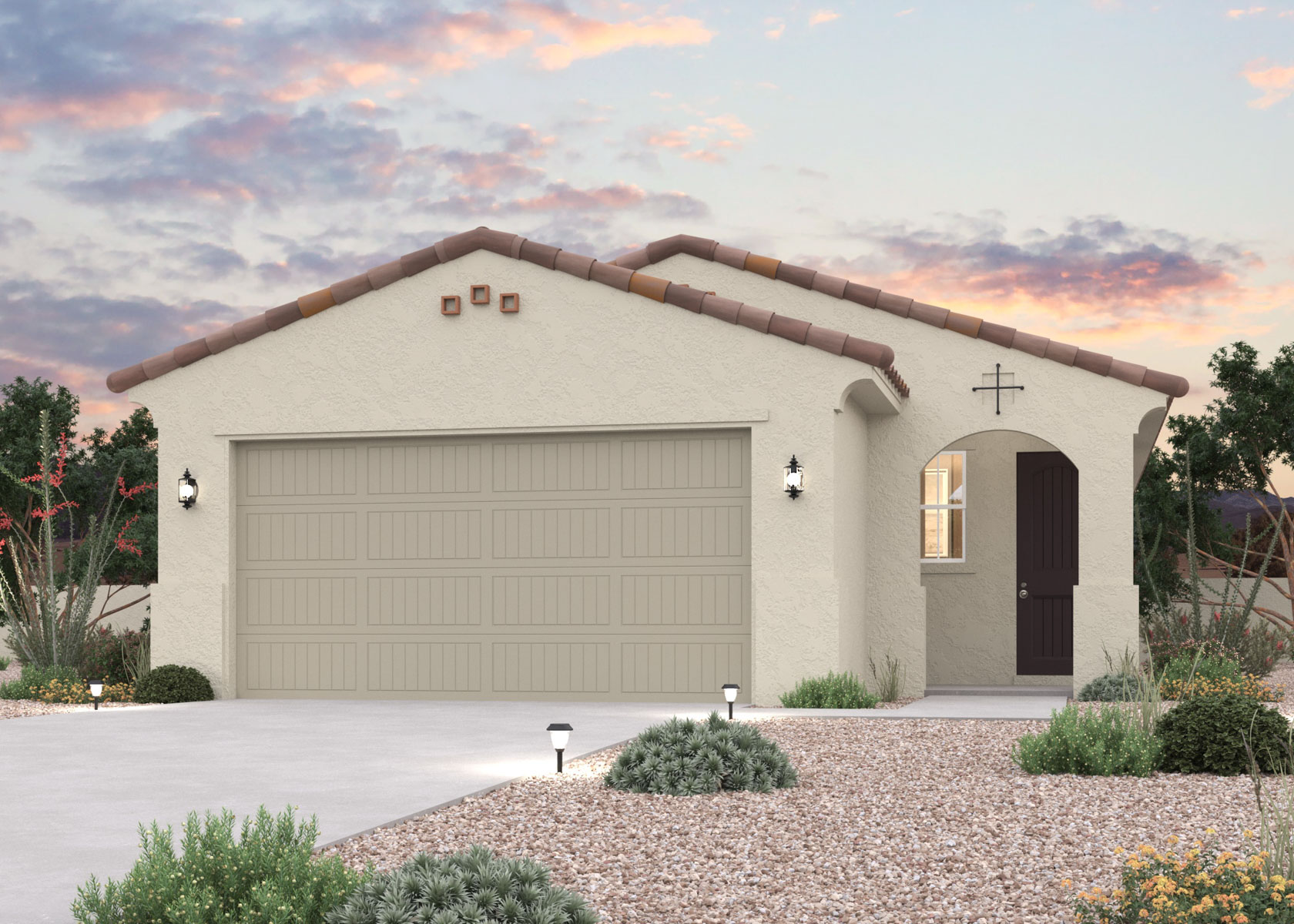 1- Story Home front elevation rendering at North Copper Canyon in Surpise, AZ.