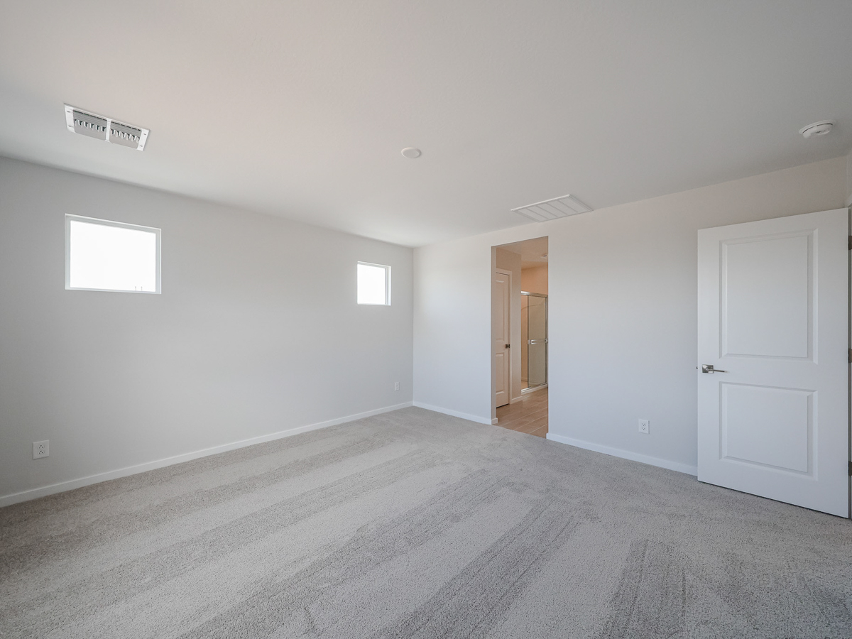 A room with white doors.