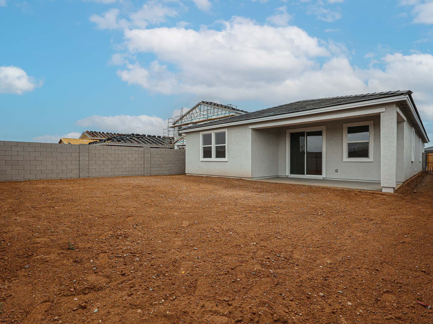 A house under construction.