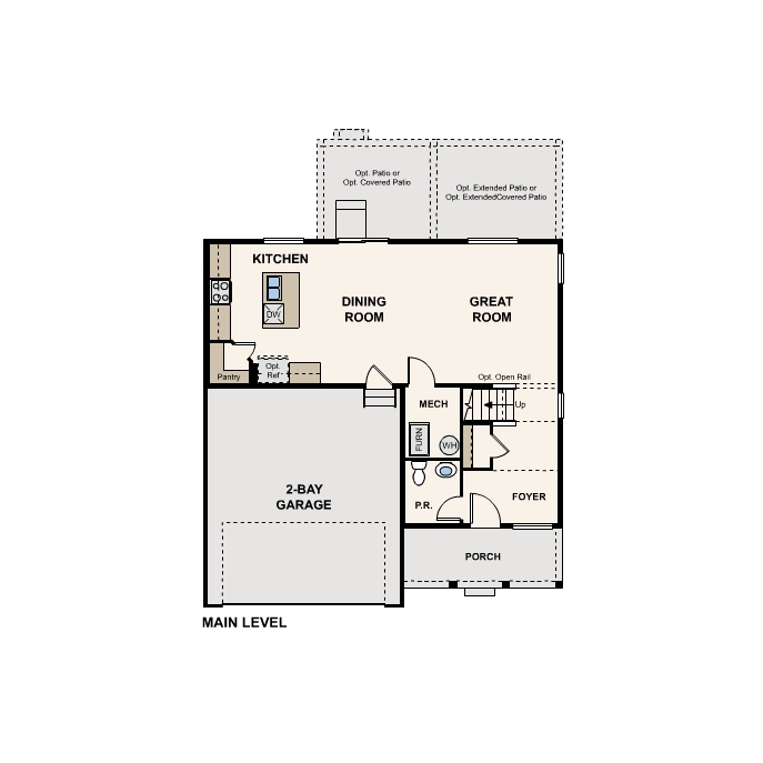 Diagram, engineering drawing. Fraser Floorplan, Main Level