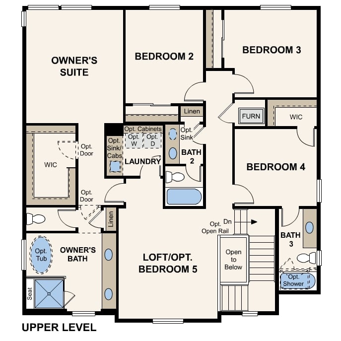 Diagram, engineering drawing. Shenandoah Floorplan, Upper Level