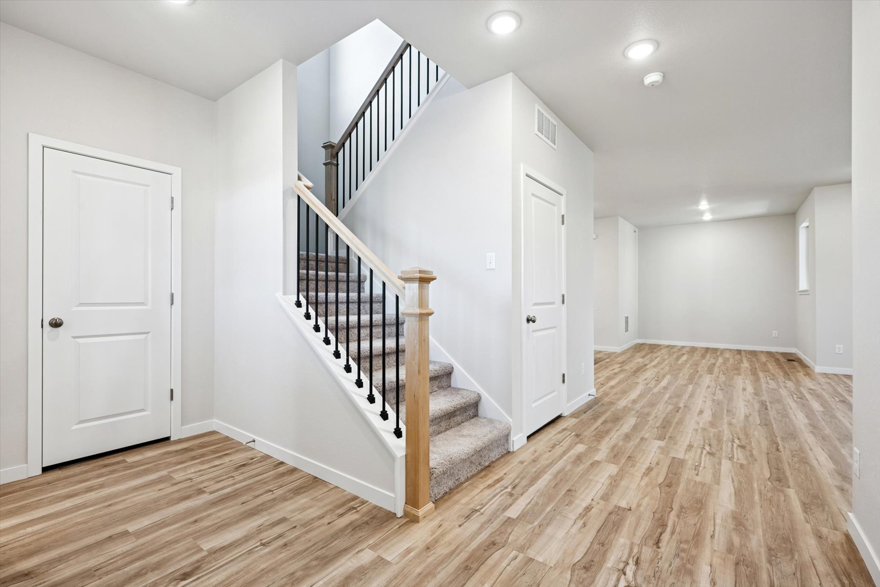 A staircase in a house.