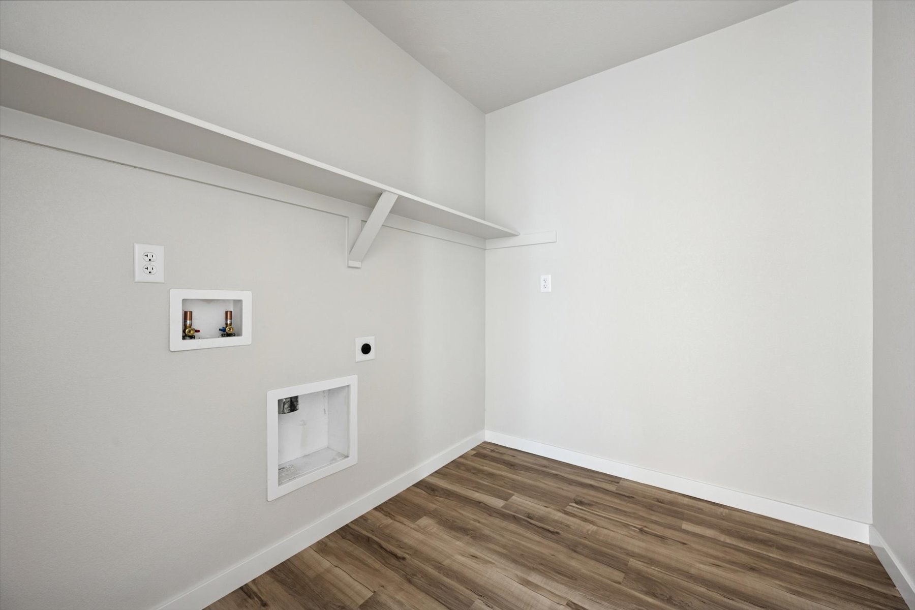 A room with white walls.