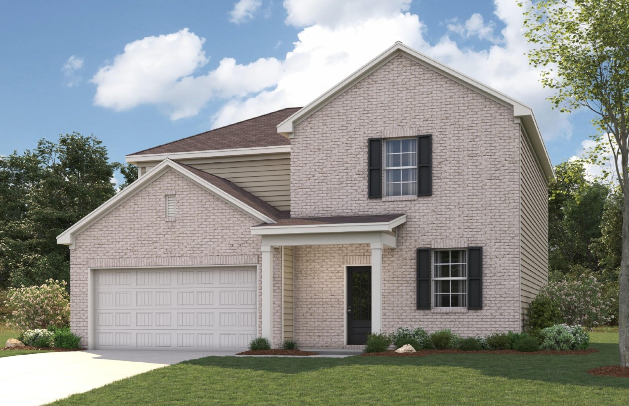 A house with a garage.