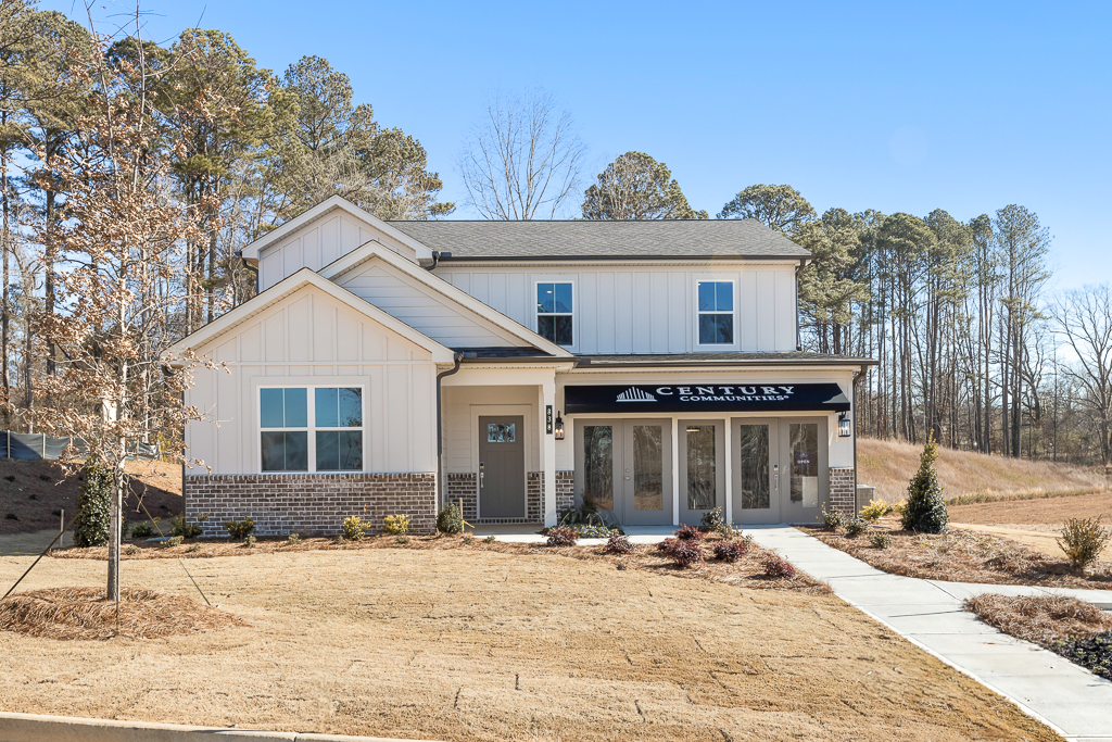 A building with a sign on it.