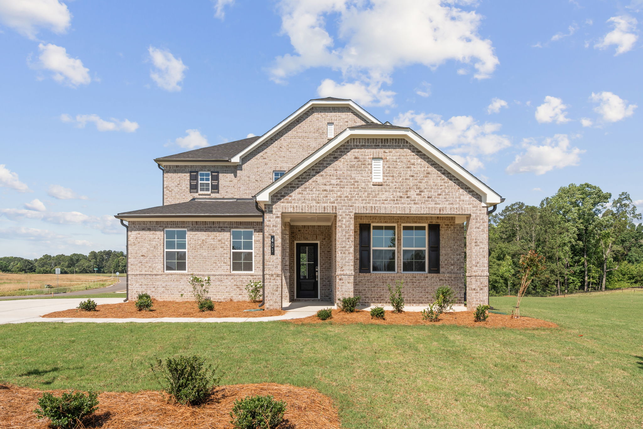A house with a large yard.
