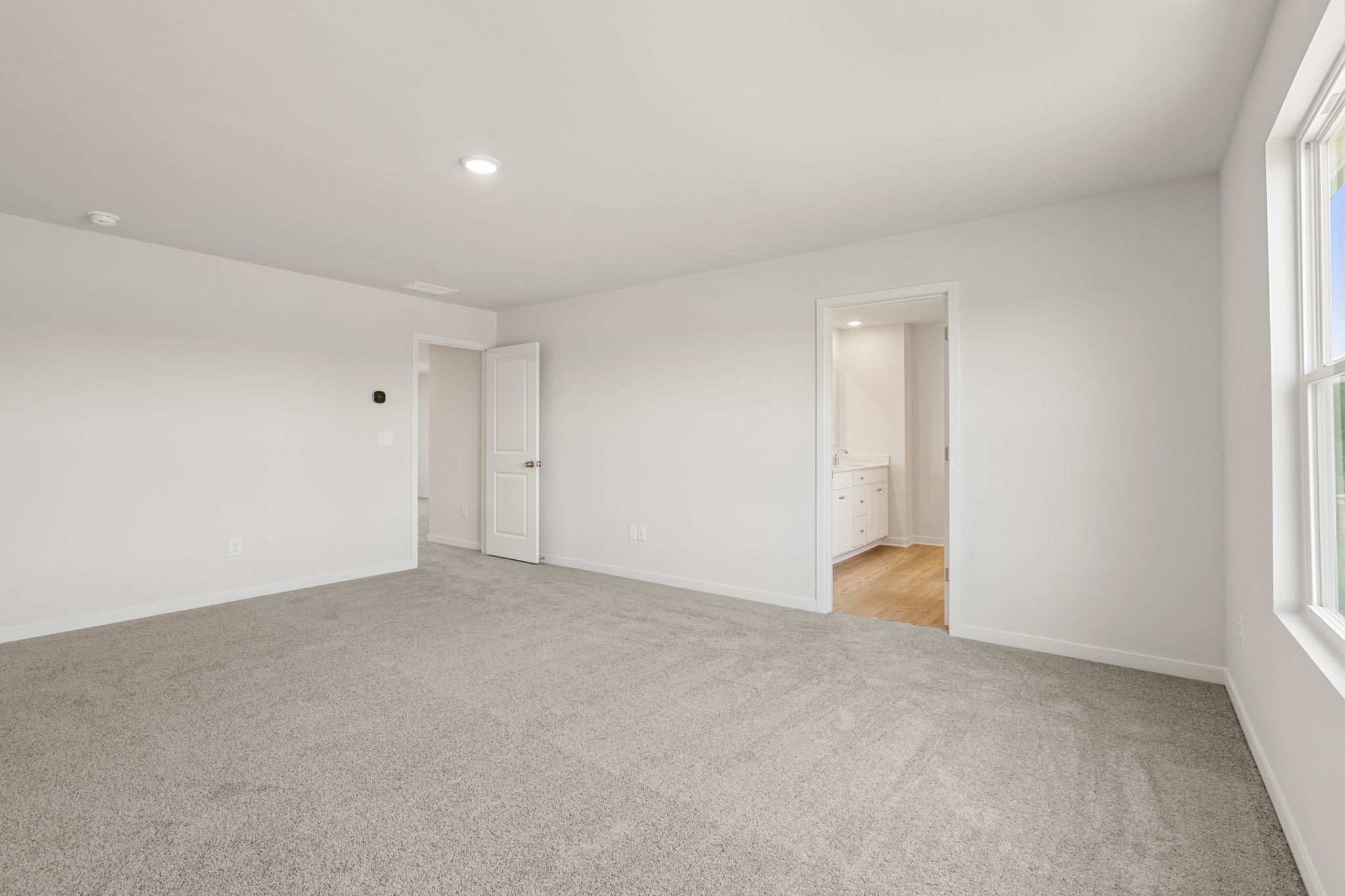 A room with white doors.