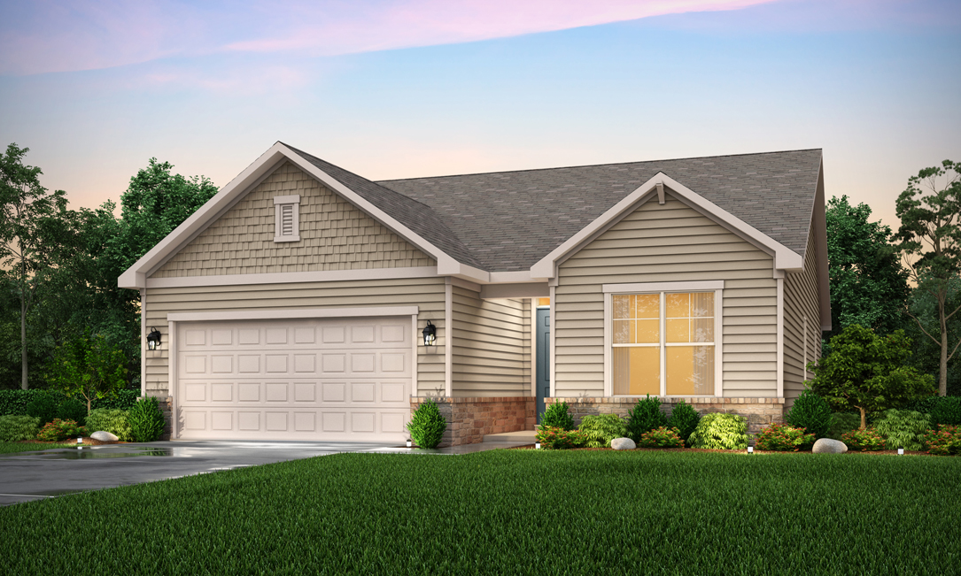 A house with a garage.