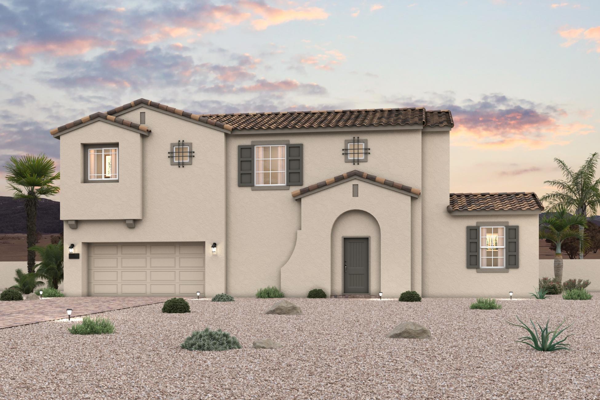 A house with a driveway.