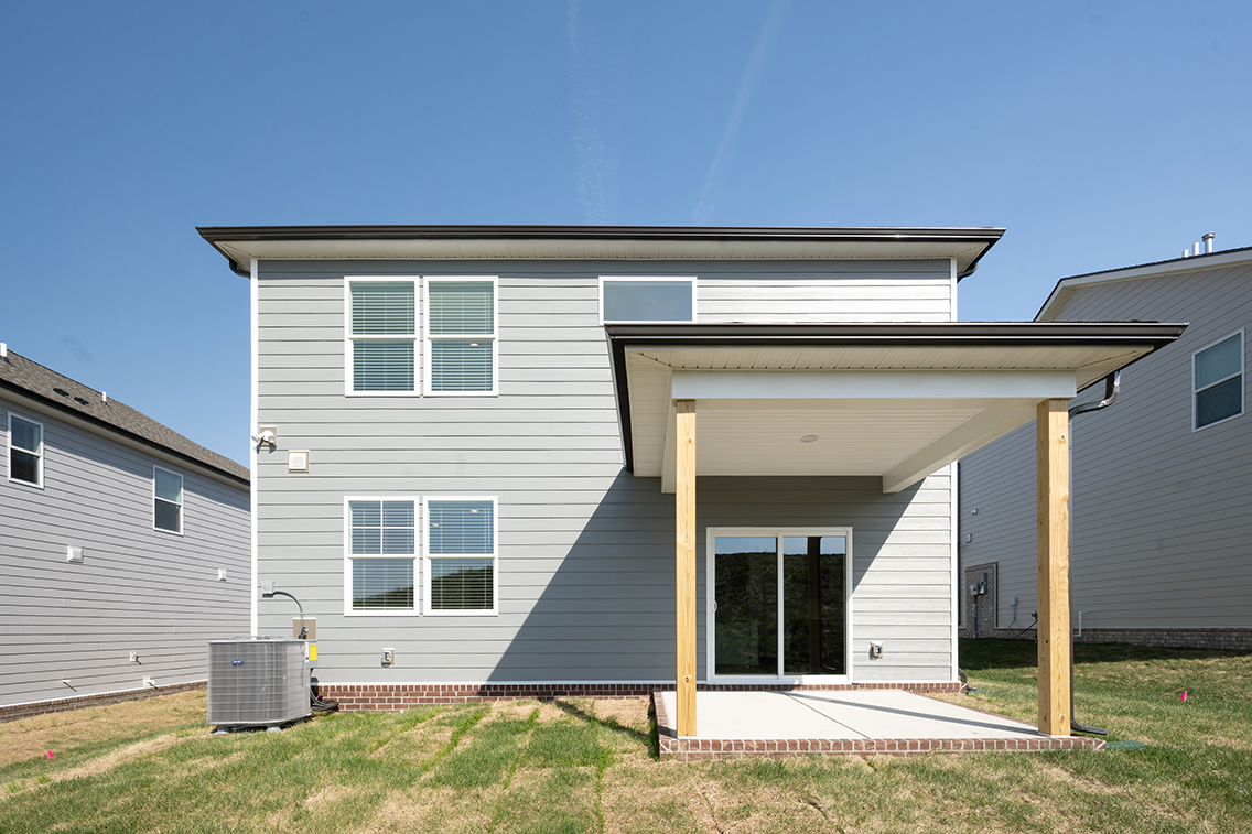 A house with a garage.