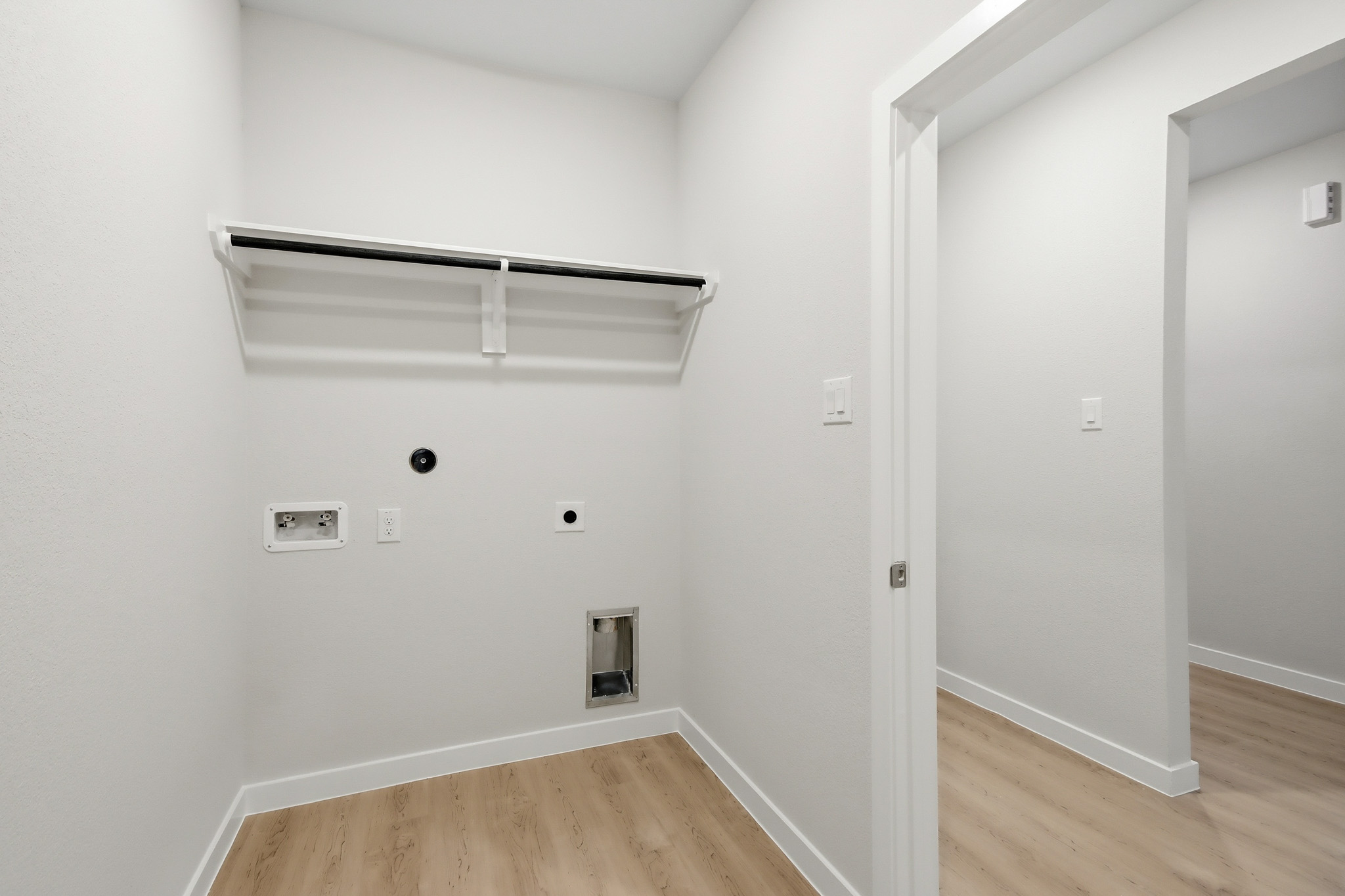 A room with white walls.