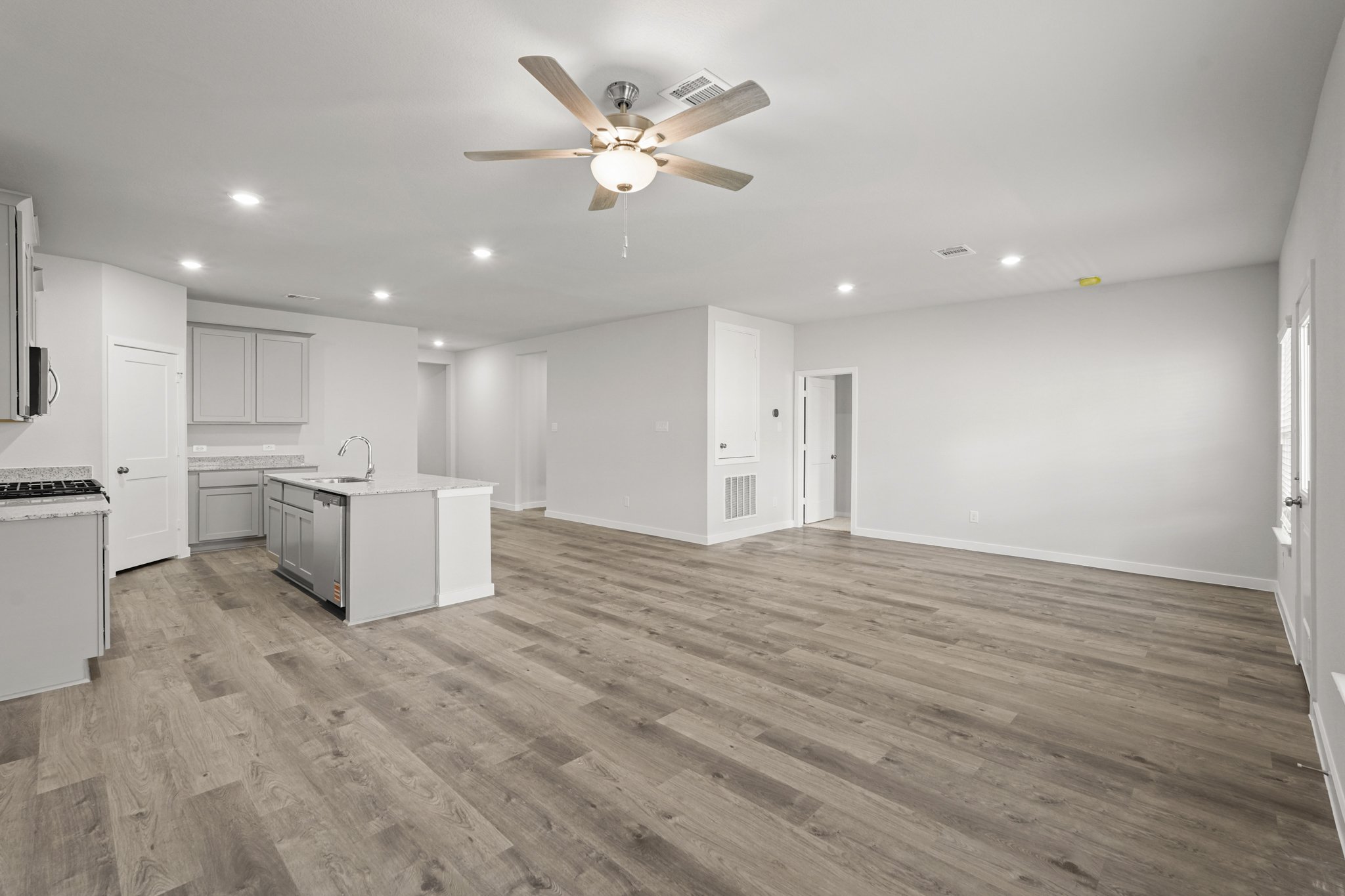 A large empty kitchen.