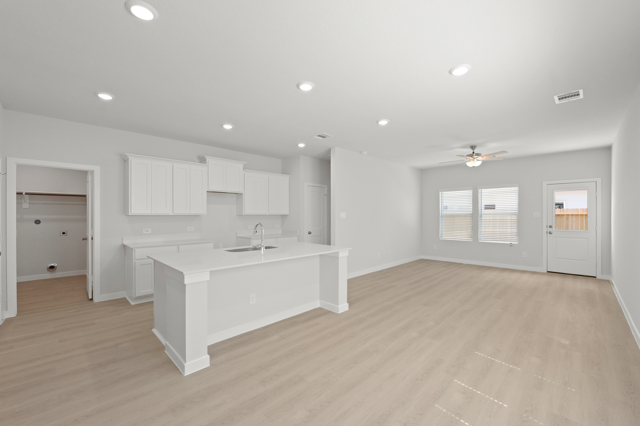 A large empty kitchen.