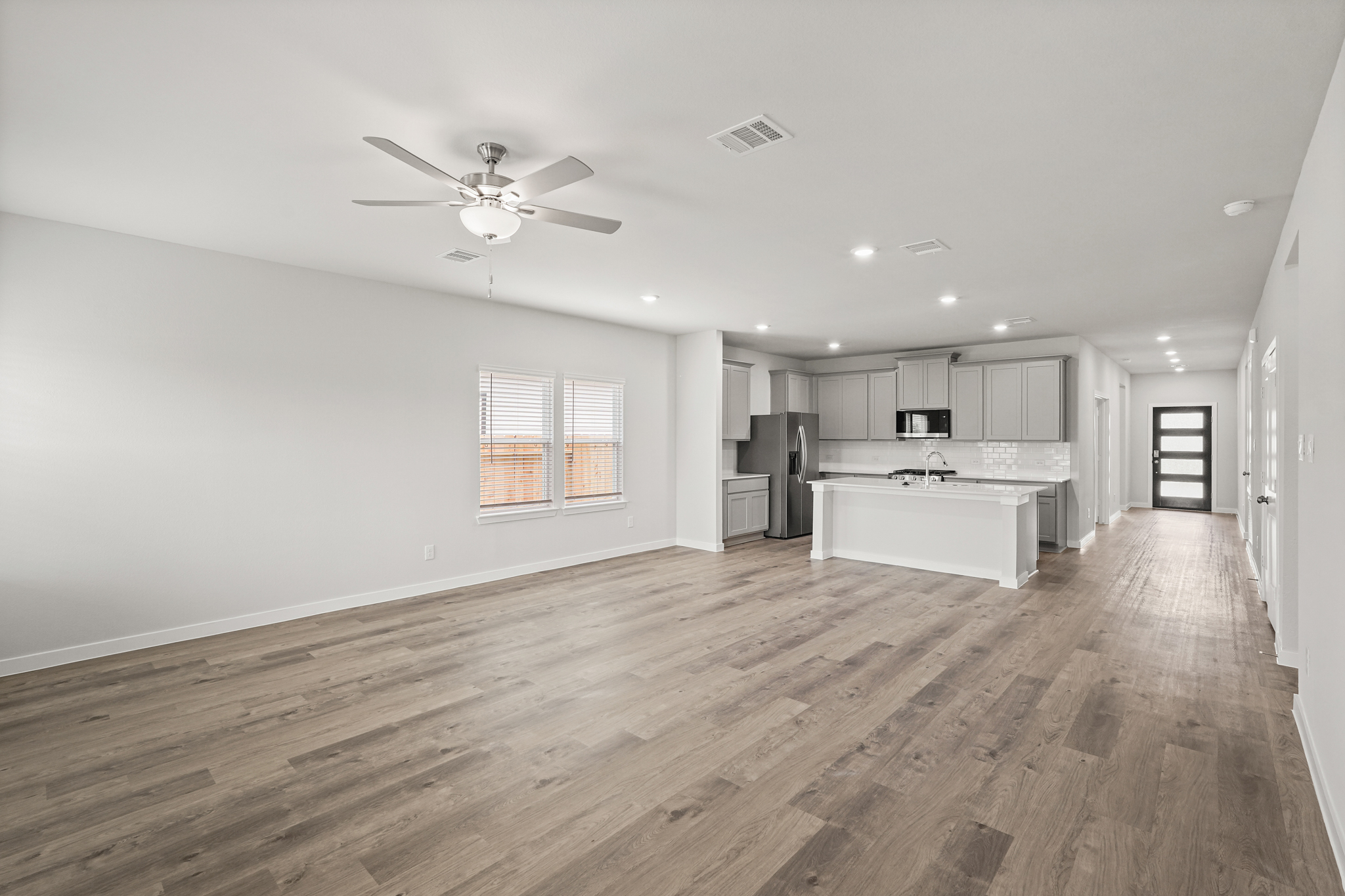 A large empty kitchen.