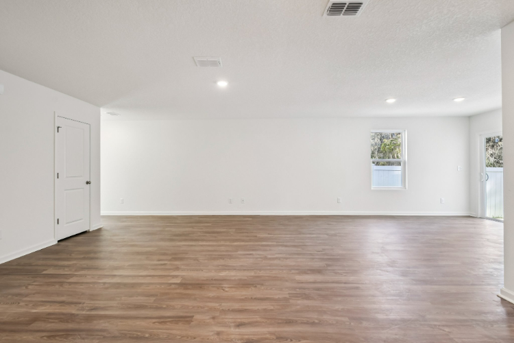 A room with white walls.