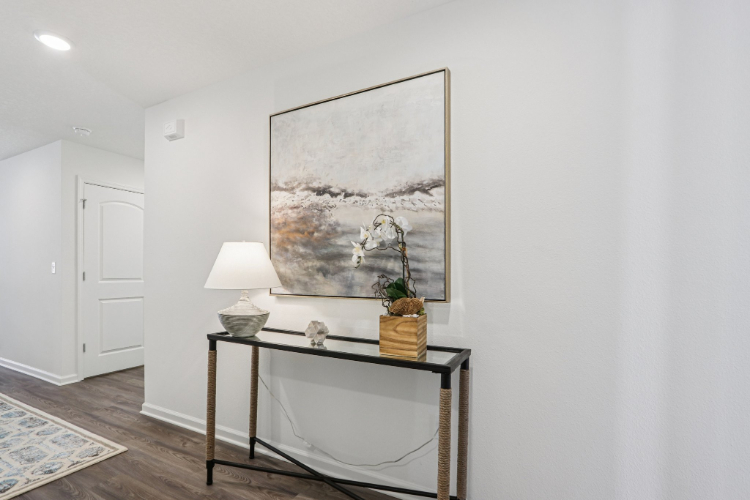 A painting on a wall.