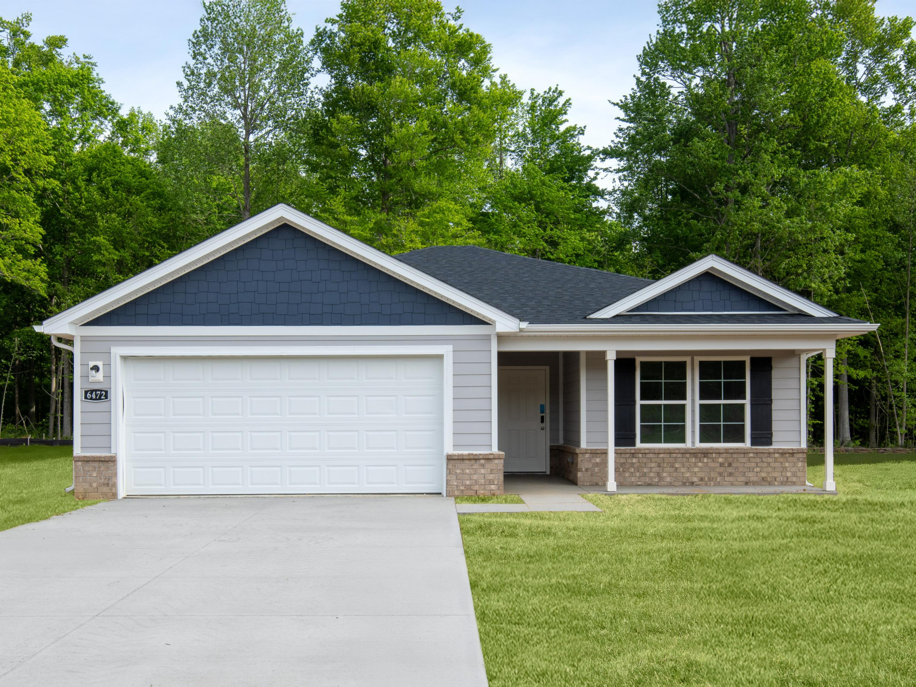 A house with a garage.