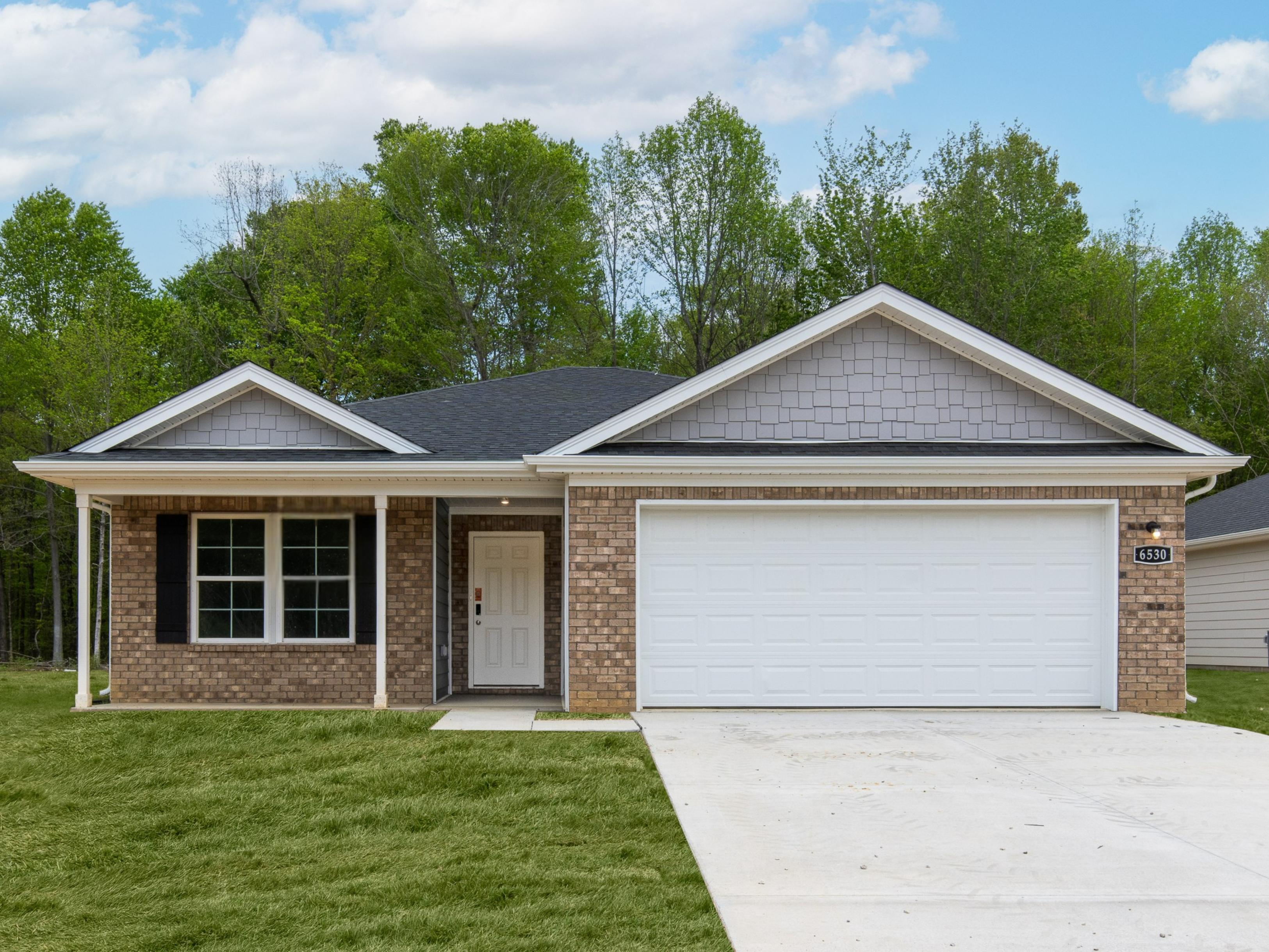 A house with a garage.