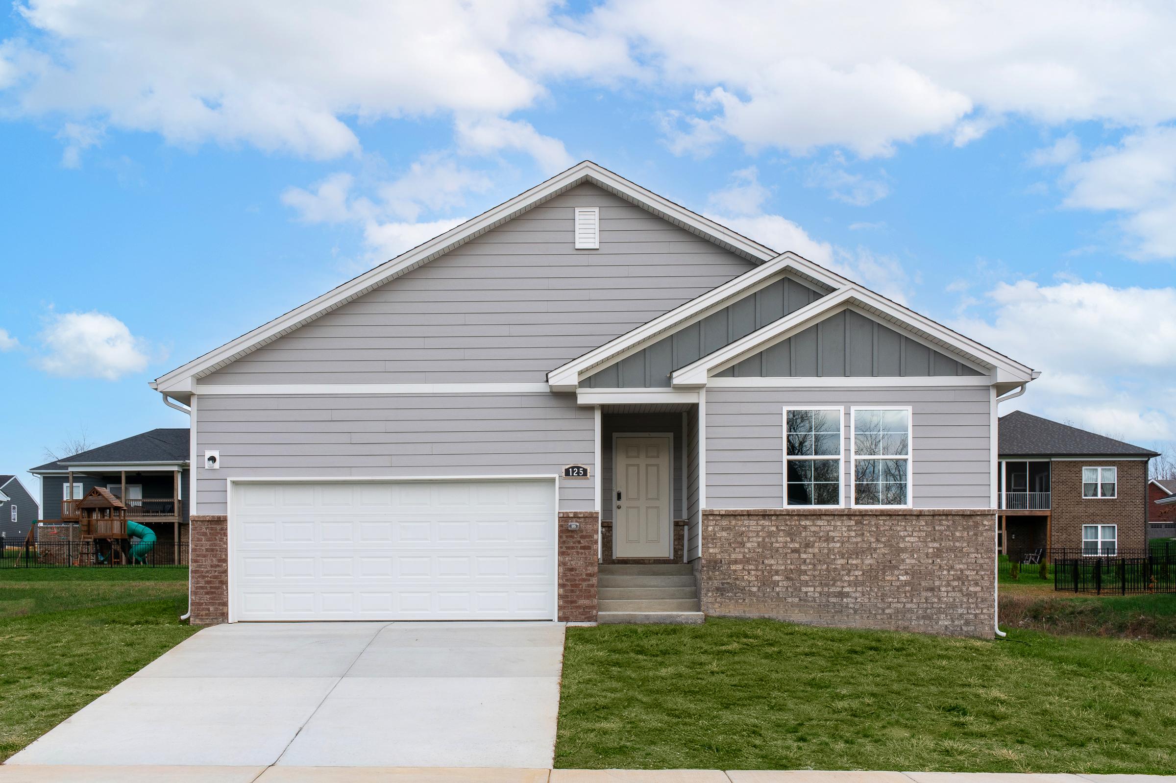 A house with a garage.